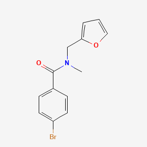molecular formula C13H12BrNO2 B7512047 4-bromo-N-(furan-2-ylmethyl)-N-methylbenzamide 