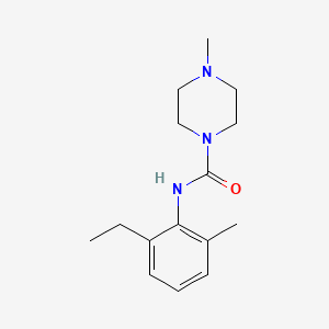 molecular formula C15H23N3O B7512063 N-(2-ethyl-6-methylphenyl)-4-methylpiperazine-1-carboxamide 
