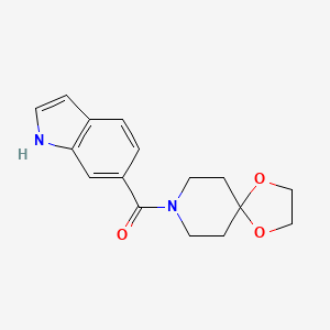 molecular formula C16H18N2O3 B7512070 1,4-dioxa-8-azaspiro[4.5]decan-8-yl(1H-indol-6-yl)methanone 