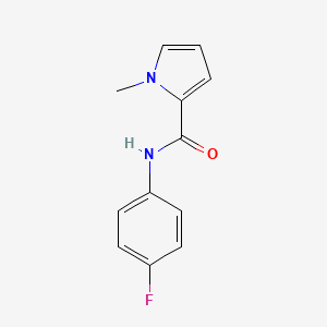 molecular formula C12H11FN2O B7512074 N-(4-fluorophenyl)-1-methylpyrrole-2-carboxamide 