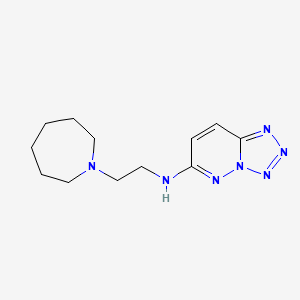 molecular formula C12H19N7 B7512091 N-[2-(azepan-1-yl)ethyl]tetrazolo[1,5-b]pyridazin-6-amine 