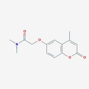 molecular formula C14H15NO4 B7512101 N,N-dimethyl-2-(4-methyl-2-oxochromen-6-yl)oxyacetamide 