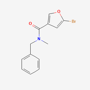 molecular formula C13H12BrNO2 B7512107 N-benzyl-5-bromo-N-methylfuran-3-carboxamide 