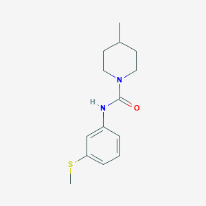 molecular formula C14H20N2OS B7512110 4-methyl-N-(3-methylsulfanylphenyl)piperidine-1-carboxamide 
