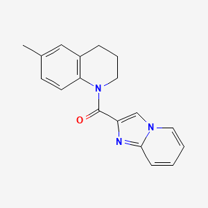 molecular formula C18H17N3O B7512179 imidazo[1,2-a]pyridin-2-yl-(6-methyl-3,4-dihydro-2H-quinolin-1-yl)methanone 