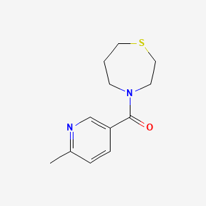 molecular formula C12H16N2OS B7512194 (6-Methylpyridin-3-yl)-(1,4-thiazepan-4-yl)methanone 