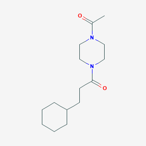 molecular formula C15H26N2O2 B7512196 1-(4-Acetylpiperazin-1-yl)-3-cyclohexylpropan-1-one 