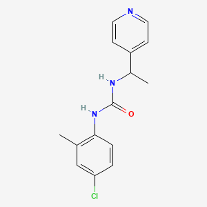 molecular formula C15H16ClN3O B7512222 1-(4-Chloro-2-methylphenyl)-3-(1-pyridin-4-ylethyl)urea 