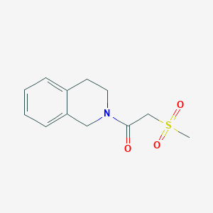 molecular formula C12H15NO3S B7512229 1-(3,4-dihydro-1H-isoquinolin-2-yl)-2-methylsulfonylethanone 