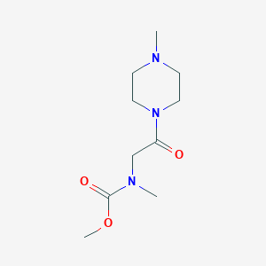 molecular formula C10H19N3O3 B7512241 methyl N-methyl-N-[2-(4-methylpiperazin-1-yl)-2-oxoethyl]carbamate 