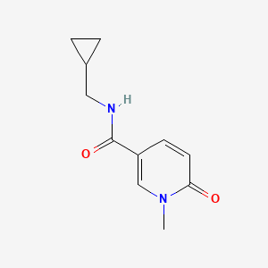 molecular formula C11H14N2O2 B7512277 N-(cyclopropylmethyl)-1-methyl-6-oxopyridine-3-carboxamide 