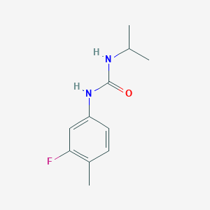 molecular formula C11H15FN2O B7512288 1-(3-Fluoro-4-methylphenyl)-3-propan-2-ylurea 