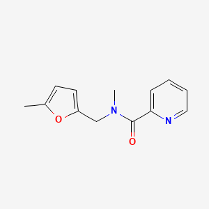 molecular formula C13H14N2O2 B7512291 N-methyl-N-[(5-methylfuran-2-yl)methyl]pyridine-2-carboxamide 
