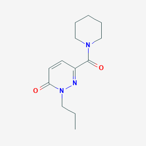 molecular formula C13H19N3O2 B7512311 6-(Piperidine-1-carbonyl)-2-propyl-2,3-dihydropyridazin-3-one 
