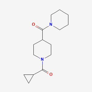 molecular formula C15H24N2O2 B7512316 1-Cyclopropanecarbonyl-4-(piperidine-1-carbonyl)piperidine 