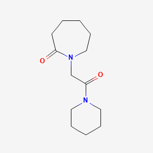 molecular formula C13H22N2O2 B7512319 1-(2-Oxo-2-piperidin-1-ylethyl)azepan-2-one 