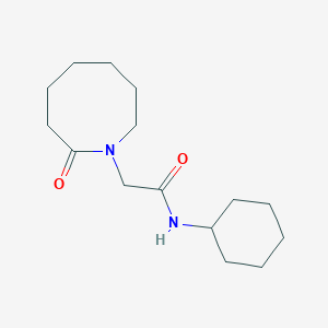 molecular formula C15H26N2O2 B7512328 N-cyclohexyl-2-(2-oxoazocan-1-yl)acetamide 