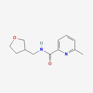 molecular formula C12H16N2O2 B7512329 6-methyl-N-(oxolan-3-ylmethyl)pyridine-2-carboxamide 