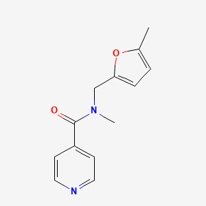 molecular formula C13H14N2O2 B7512334 N-methyl-N-[(5-methylfuran-2-yl)methyl]pyridine-4-carboxamide 