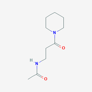 molecular formula C10H18N2O2 B7512342 N-(3-oxo-3-piperidin-1-ylpropyl)acetamide 