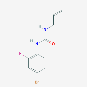 molecular formula C10H10BrFN2O B7512343 1-(4-Bromo-2-fluorophenyl)-3-prop-2-enylurea 