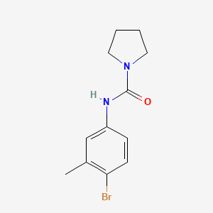 molecular formula C12H15BrN2O B7512354 N-(4-bromo-3-methylphenyl)pyrrolidine-1-carboxamide 