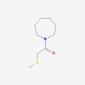 molecular formula C9H17NOS B7512379 1-(Azepan-1-yl)-2-methylsulfanylethanone 