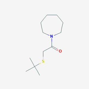 molecular formula C12H23NOS B7512399 1-(Azepan-1-yl)-2-tert-butylsulfanylethanone 