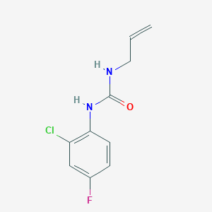 molecular formula C10H10ClFN2O B7512407 1-(2-Chloro-4-fluorophenyl)-3-prop-2-enylurea 
