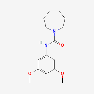 molecular formula C15H22N2O3 B7512408 N-(3,5-dimethoxyphenyl)azepane-1-carboxamide 
