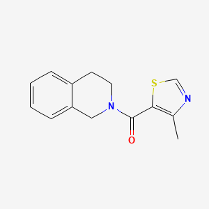 molecular formula C14H14N2OS B7512429 3,4-dihydro-1H-isoquinolin-2-yl-(4-methyl-1,3-thiazol-5-yl)methanone 