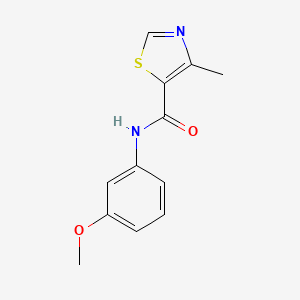molecular formula C12H12N2O2S B7512433 N-(3-methoxyphenyl)-4-methyl-1,3-thiazole-5-carboxamide 