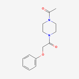 molecular formula C14H18N2O3 B7512443 1-(4-Acetylpiperazin-1-yl)-2-phenoxyethanone 