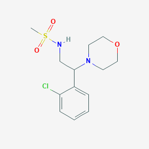 molecular formula C13H19ClN2O3S B7512448 N-[2-(2-chlorophenyl)-2-morpholin-4-ylethyl]methanesulfonamide 