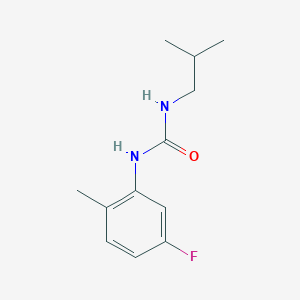 molecular formula C12H17FN2O B7512454 1-(5-Fluoro-2-methylphenyl)-3-(2-methylpropyl)urea 