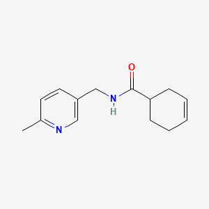 molecular formula C14H18N2O B7512458 N-[(6-methylpyridin-3-yl)methyl]cyclohex-3-ene-1-carboxamide 