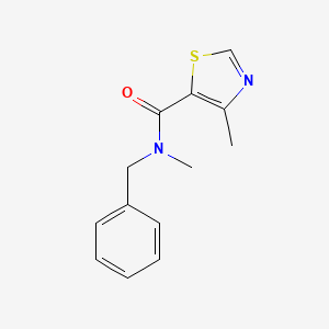 molecular formula C13H14N2OS B7512466 N-benzyl-N,4-dimethyl-1,3-thiazole-5-carboxamide 