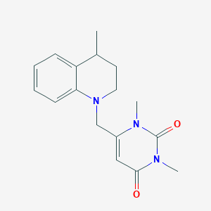 molecular formula C17H21N3O2 B7512473 1,3-dimethyl-6-[(4-methyl-3,4-dihydro-2H-quinolin-1-yl)methyl]pyrimidine-2,4-dione 
