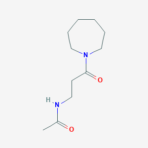 molecular formula C11H20N2O2 B7512485 N-[3-(azepan-1-yl)-3-oxopropyl]acetamide 