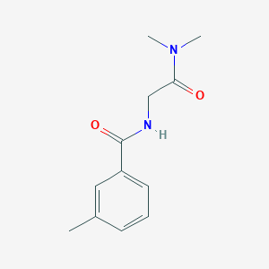 molecular formula C12H16N2O2 B7512488 N,N-dimethyl-2-[(3-methylphenyl)formamido]acetamide 