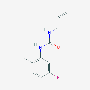 molecular formula C11H13FN2O B7512523 1-(5-Fluoro-2-methylphenyl)-3-prop-2-enylurea 