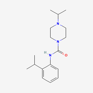 molecular formula C17H27N3O B7512531 4-propan-2-yl-N-(2-propan-2-ylphenyl)piperazine-1-carboxamide 