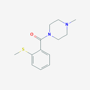 molecular formula C13H18N2OS B7512542 1-Methyl-4-[2-(methylsulfanyl)benzoyl]piperazine 