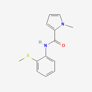 molecular formula C13H14N2OS B7512553 1-methyl-N-(2-methylsulfanylphenyl)pyrrole-2-carboxamide 