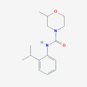 molecular formula C15H22N2O2 B7512560 2-methyl-N-(2-propan-2-ylphenyl)morpholine-4-carboxamide 
