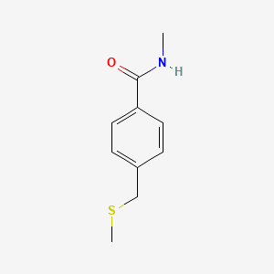 molecular formula C10H13NOS B7512567 N-methyl-4-(methylsulfanylmethyl)benzamide 