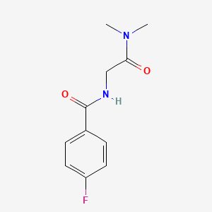 molecular formula C11H13FN2O2 B7512571 N-[2-(dimethylamino)-2-oxoethyl]-4-fluorobenzamide 