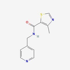 molecular formula C11H11N3OS B7512585 4-methyl-N-(pyridin-4-ylmethyl)-1,3-thiazole-5-carboxamide 