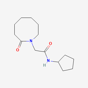 molecular formula C14H24N2O2 B7512589 N-cyclopentyl-2-(2-oxoazocan-1-yl)acetamide 