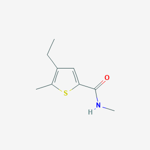 molecular formula C9H13NOS B7512597 4-ethyl-N,5-dimethylthiophene-2-carboxamide 